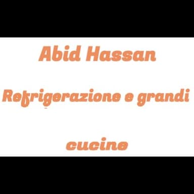 Abid Hassan - Refrigerazione e grandi cucine