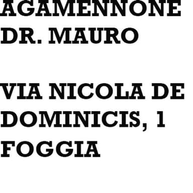 Agamennone Dr. Mauro