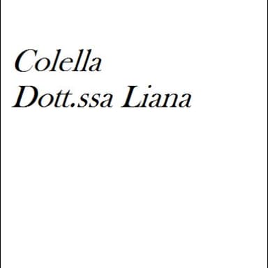 Colella Dott.ssa Liana - Ostetrica e Ginecologa