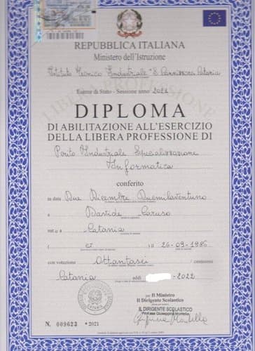 Per. Ind, Davide Caruso