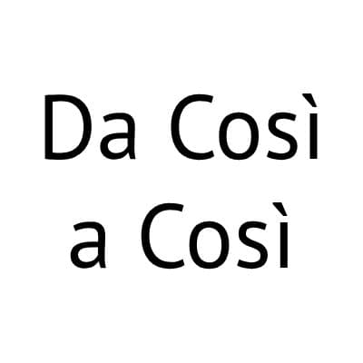 Da Così a Così - Immagine 1