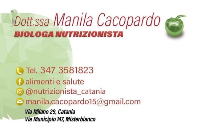 Dott.ssa Cacopardo Manila - Biologa Nutrizionista - Immagine 2