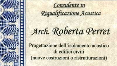 Perret Arch. Roberta - Tecnico Competente in Acustica Ambientale - Immagine 1