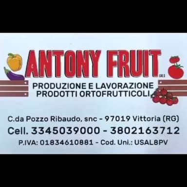 Antony Fruit - Produzione e Lavorazione Prodotti Ortofrutticoli