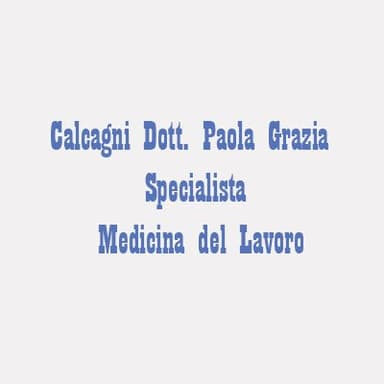 Calcagni Dott.ssa Paola Grazia - Specialista in Medicina del Lavoro