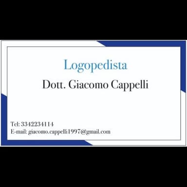 Logopedista Dott. Giacomo Cappelli
