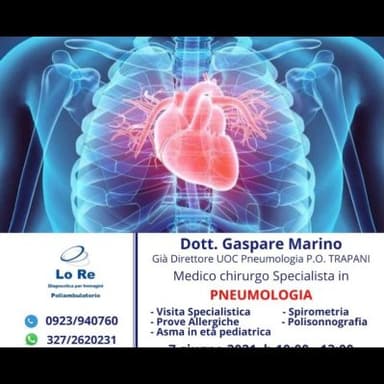 Marino Dr. Gaspare Specialista in Pneumologia - Specialista in Cardiologia